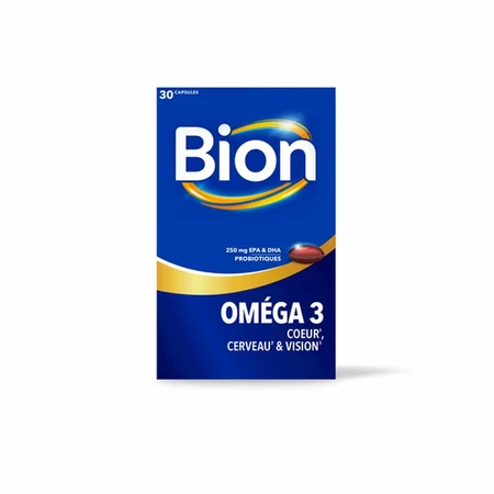 Bion3 Oméga 3 Coeur Cerveau et vision 30 capsules