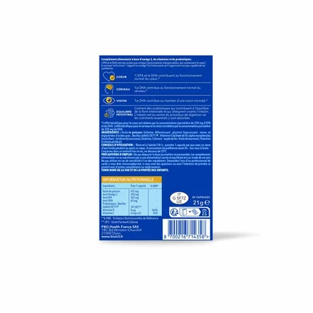 Bion3 Oméga 3 Coeur Cerveau et vision 30 capsules