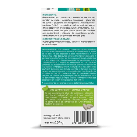 Granions Fórmula Triple Acción Protección Articular 180 Comprimidos Condrosteal