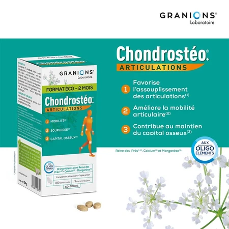 Granions Fórmula Triple Acción Protección Articular 180 Comprimidos Condrosteal