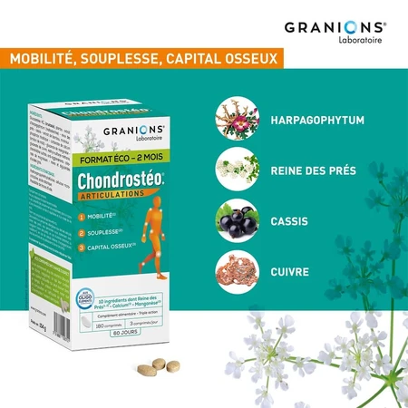 Granions Fórmula Triple Acción Protección Articular 180 Comprimidos Condrosteal