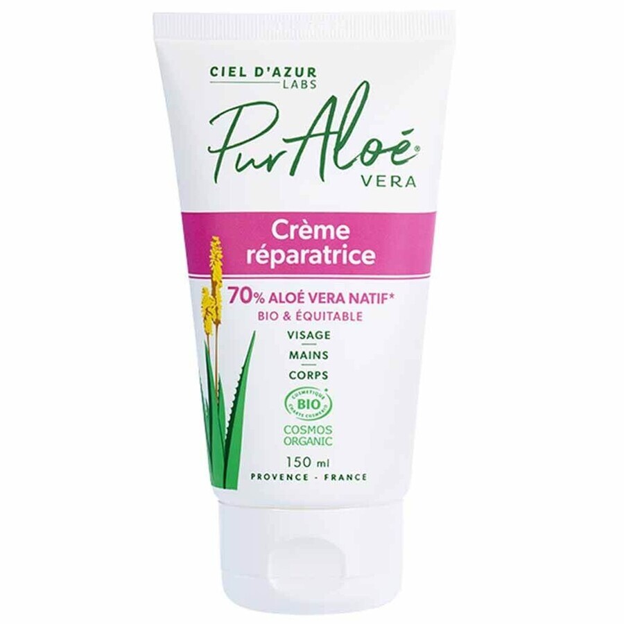 Pur Aloé Organic Aloe Vera Repair Cream for Face, Hands and Body 150 ml