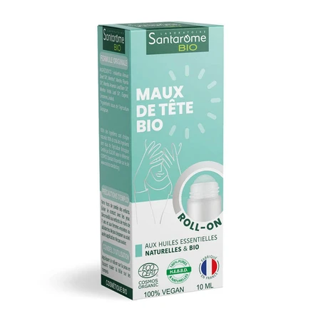 Santarome Roll-On Orgánica Dolor de Cabeza Con Aceites Esenciales 10ml