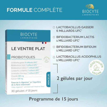 Biocyte Slimming Le Ventre Plat Probiotiques 30 Capsules