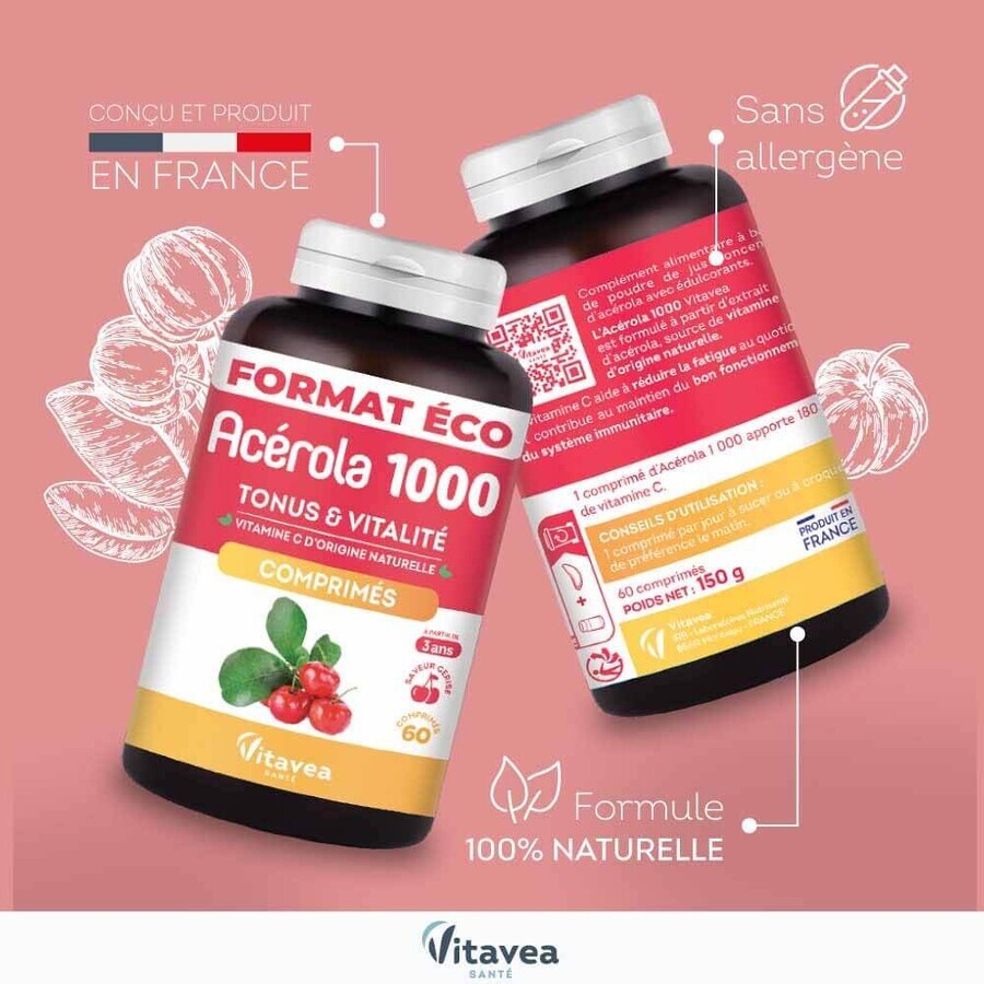 Vitavea Santé Acerola 1000 60 comprimate