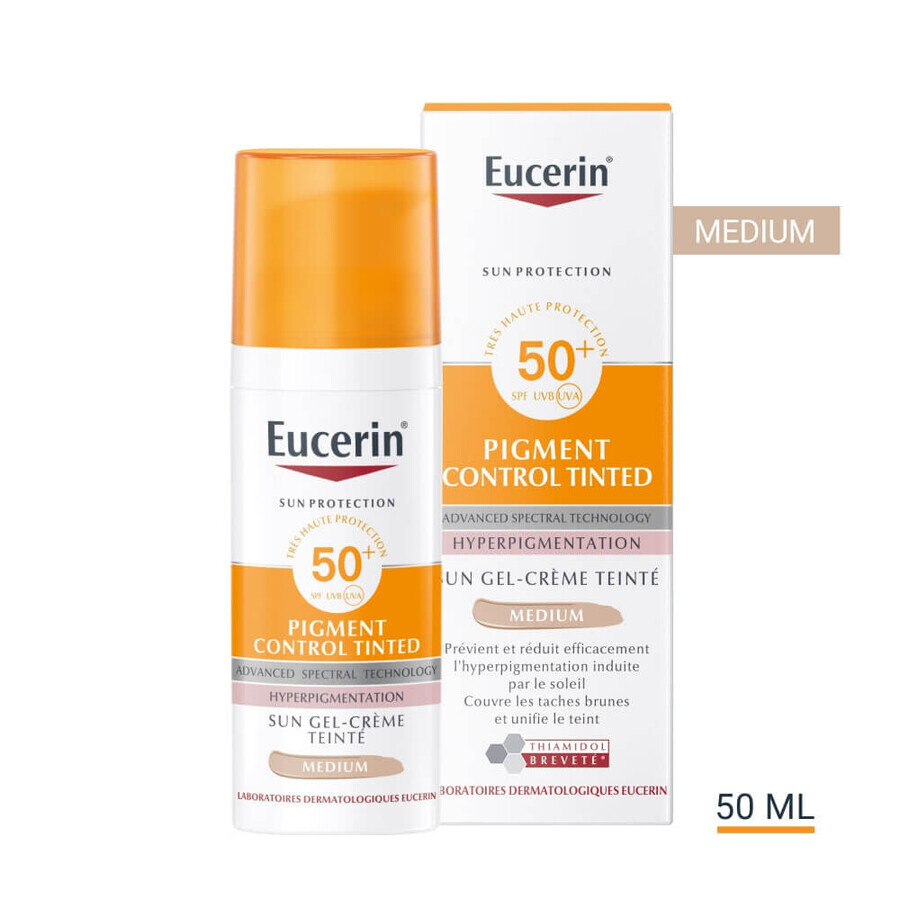 Winkel op Eucerin Zonbescherming Pigment Controle SPF50+ Getinte Crème-Gel 50ml Eucerin Zonbescherming Pigment Controle SPF50+ Getinte Crème-Gel 50ml
