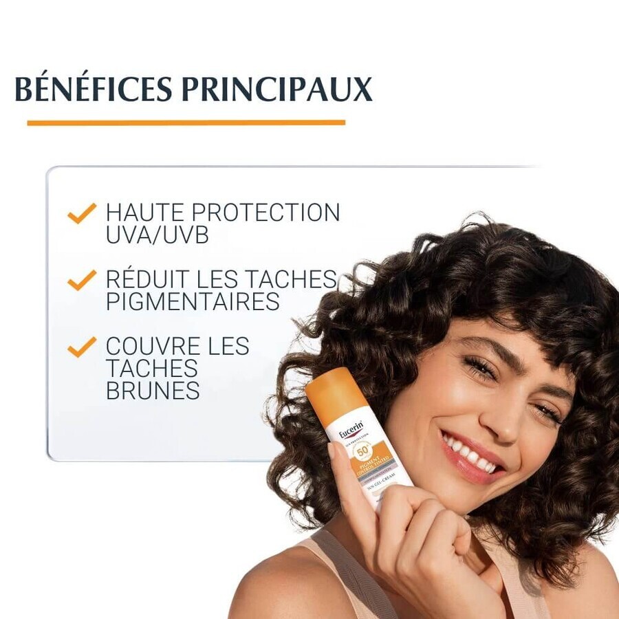 Eucerin Zonbescherming Pigment Controle SPF50+ Getinte Crème-Gel 50ml