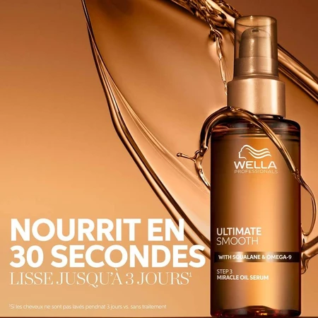 Wella Professionals Ultimate Smooth Sérum Huile Miracle Cheveux secs, ternes ou frisés 30ml