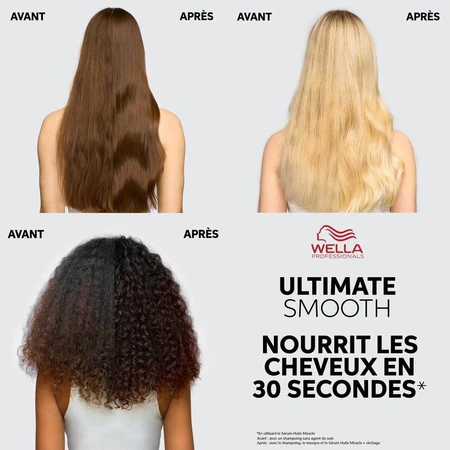 Wella Professionals Ultimate Smooth Sérum Huile Miracle Cheveux secs, ternes ou frisés 30ml