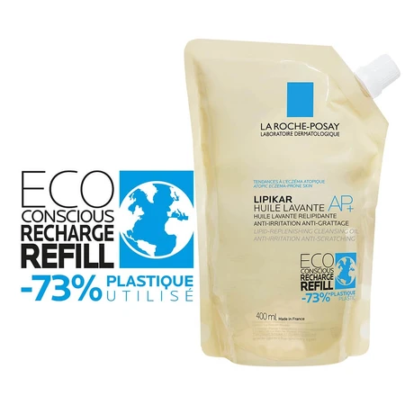 La Roche-Posay Lipikar Huile Lavante Relipidante Anti-Irritations + Son Eco-Recharge + Son Eco-Recharge 2x400ml