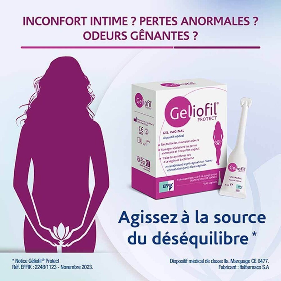 Effik Vaginal Geliofil Protect 7 tuburi de 5 ml