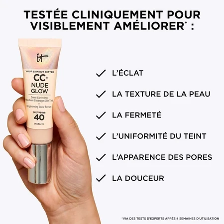 IT Cosmetics Je Huid Maar Beter Crème CC+ Nude Glow SPF40 Pour tous les skins types 32ml