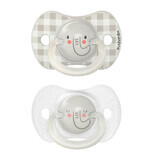 Suavinex SxPro Suzetă din silicon fiziologic Night & Day 0-6 luni 0 à 6 Mois x2