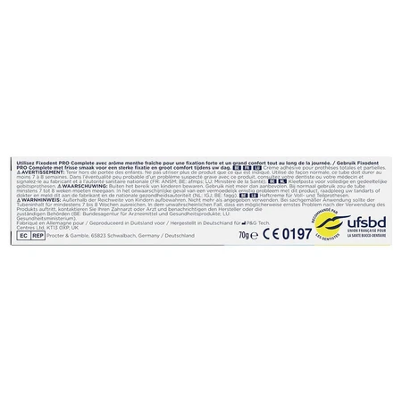 Fixodent Pro Complete Crema adhesiva para prótesis completas Fraîcheur 70,5g