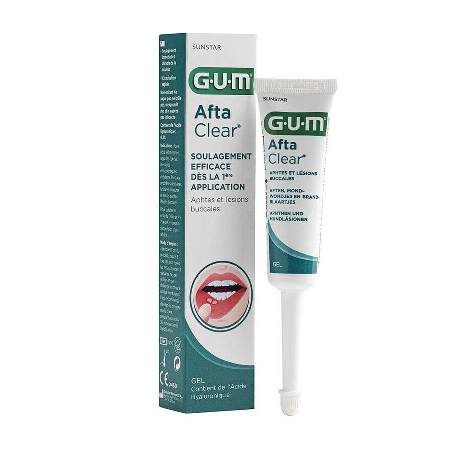 Gum AftaClear Gel Zweren en zweertjes in de mond 10 ml