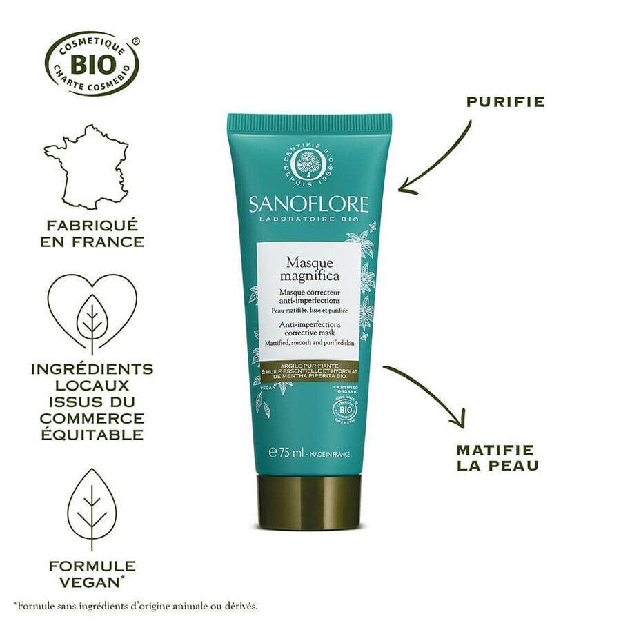 Sanoflore Magnifica Bio Mask All Skin Types 75ml