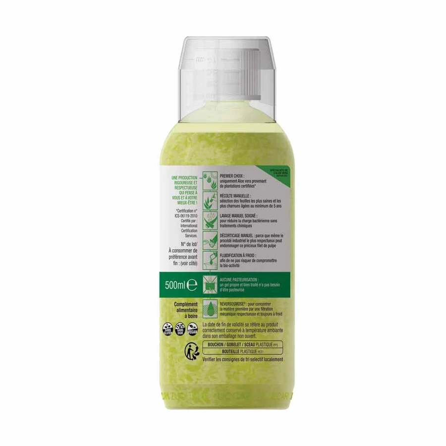 Naturancia [aloevera]2 Zuccari NUTRI-ALOE Pur Jus d'Aloe vera non pasteurisé sans eau ajoutée 2x concentré 500ml
