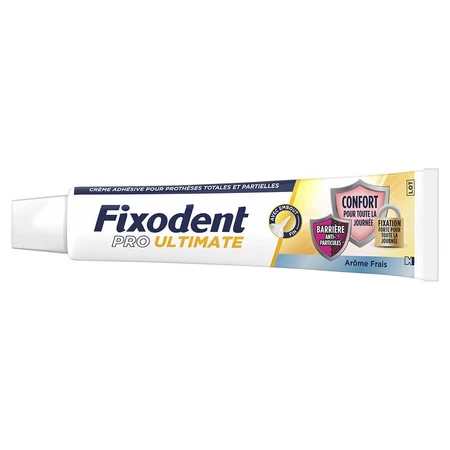 Fixodent Pro Ultimate Crema Adhesiva para Prótesis Totales y Parciales Frescura 57ml