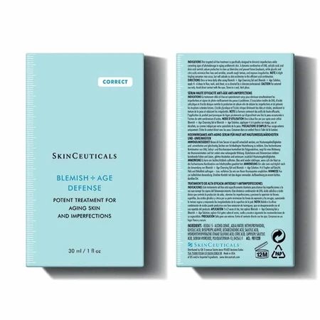 Skinceuticals Blemish + Age Defense Sérum Visage Correcteur Anti Rides Et Anti Imperfections 30ml