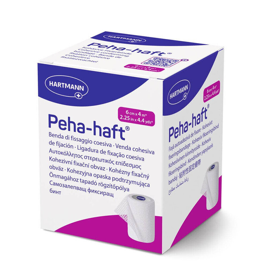 Buy Hartmann Peha Haft Cohesive bandages 6cmx4m Latex-free x1 Hartmann Peha Haft Cohesive bandages 6cmx4m Latex-free x1
