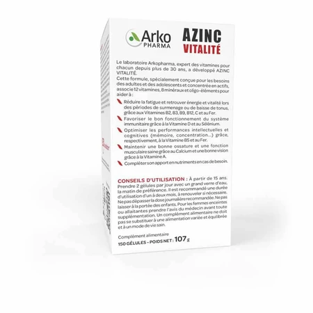 Arkopharma Azinc Form und Vitalität 150 Kapseln