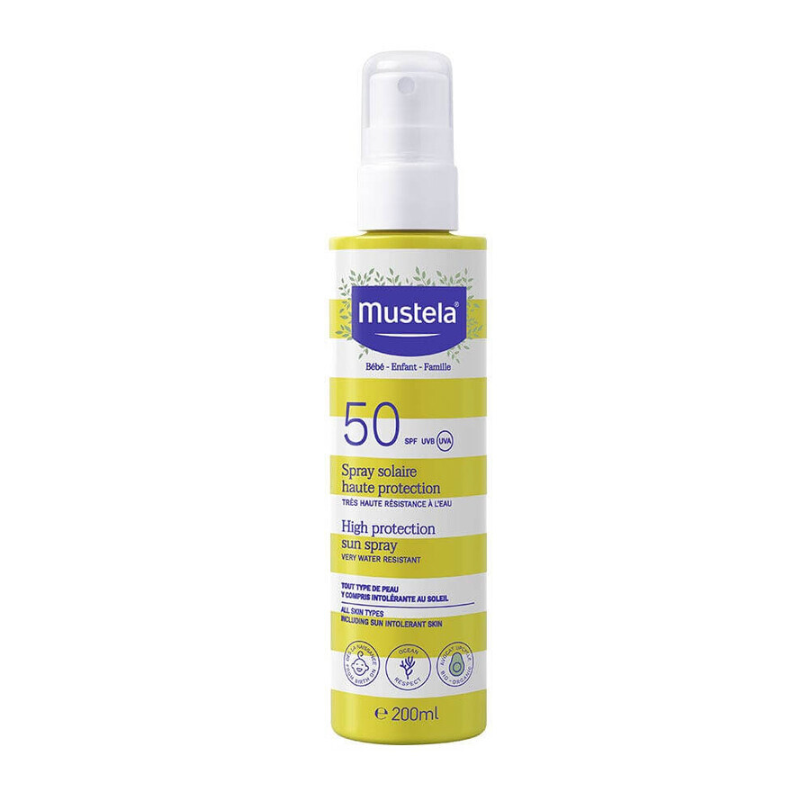 Buy Mustela High Protection Sun Spray SPF50 200 ml Mustela High Protection Sun Spray SPF50 200 ml