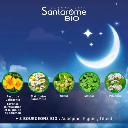 Santarome Bonne Nuit Bonne Notte Bio Pour des nuits sereines 30 gommine