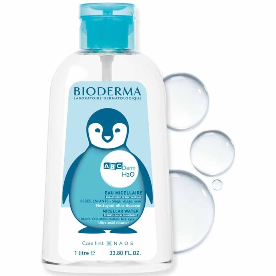 Bioderma Abcderm Soluție micelară H2o sugari și copii 1l