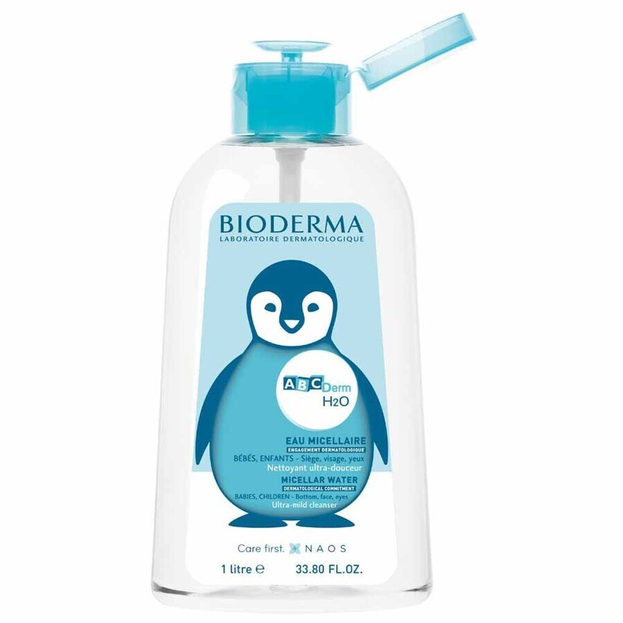 Bioderma Abcderm Soluție micelară H2o sugari și copii 1l