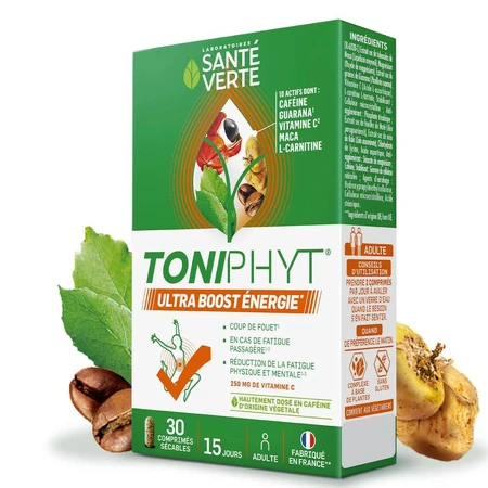 Sante Verte Toniphyt Vitamine C et Guarana Réduire la fatigue 30 Tabletten