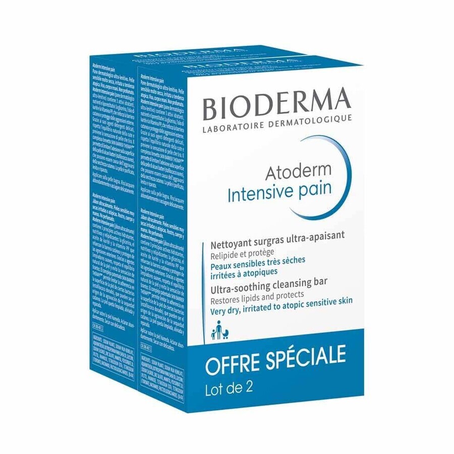 Cumpără Bioderma Atoderm Bară de curățare intensivă pentru piele uscată 2x150g Bioderma Atoderm Bară de curățare intensivă pentru piele uscată 2x150g