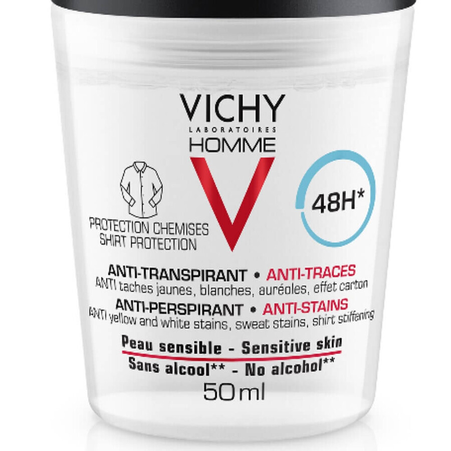 Vichy Uomo Deodorante Antitraspirante e Anti tracce 48h Roll-on 2x50ml Vichy Uomo Deodorante Antitraspirante e Anti tracce 48h Roll-on 2x50ml