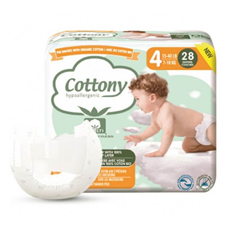 Comprar Pañales Algodón T4 (7-18 Kg) x28 Pañales Algodón T4 (7-18 Kg) x28