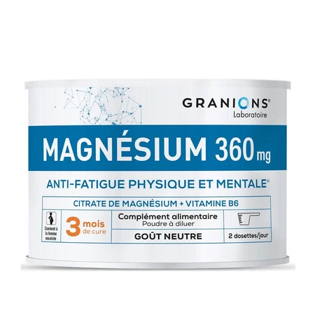Granions Magnesium lichamelijke en geestelijke vermoeidheid 360 mg