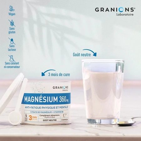 Granions Magnesium lichamelijke en geestelijke vermoeidheid 360 mg