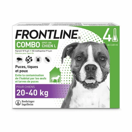 Frontline Combo spot-on perro L 20-40 kg 4 pipetas 2,68 ml