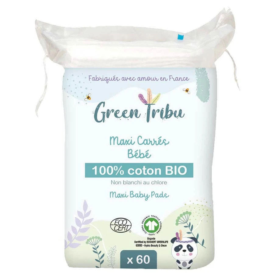Green Tribu Maxi Carrés Bébé x60