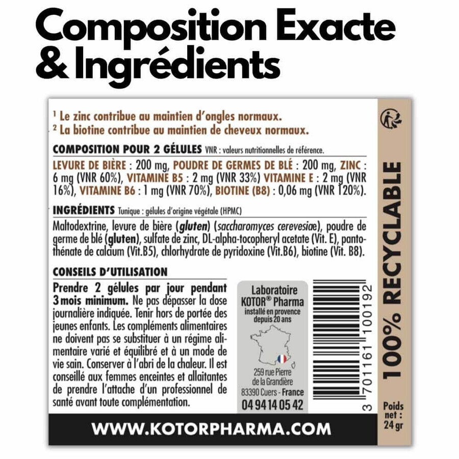 Kotor Pharma Nägel und Haare 60 Kapseln