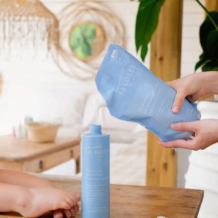 LA ROSÉE Ecorecharge Gel lavant Ultra-doux A la Glycérine Végétale Bio 800ml