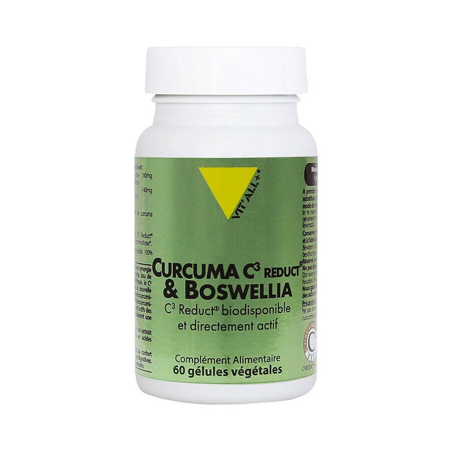 Vit'All+ Kurkuma C3 Reduct® und Boswellia Hoch bioverfügbar und direkt Actifa 60 vegetarische Kapseln