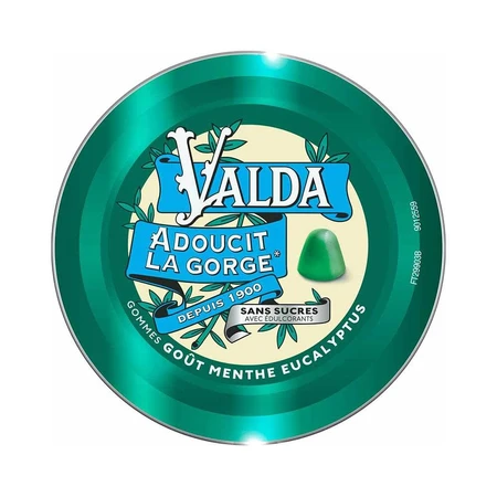 Valda Chicle de menta y eucalipto sin azúcar 140g