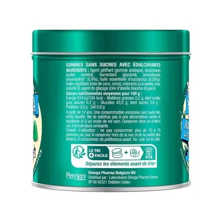 Valda Chicle de menta y eucalipto sin azúcar 140g