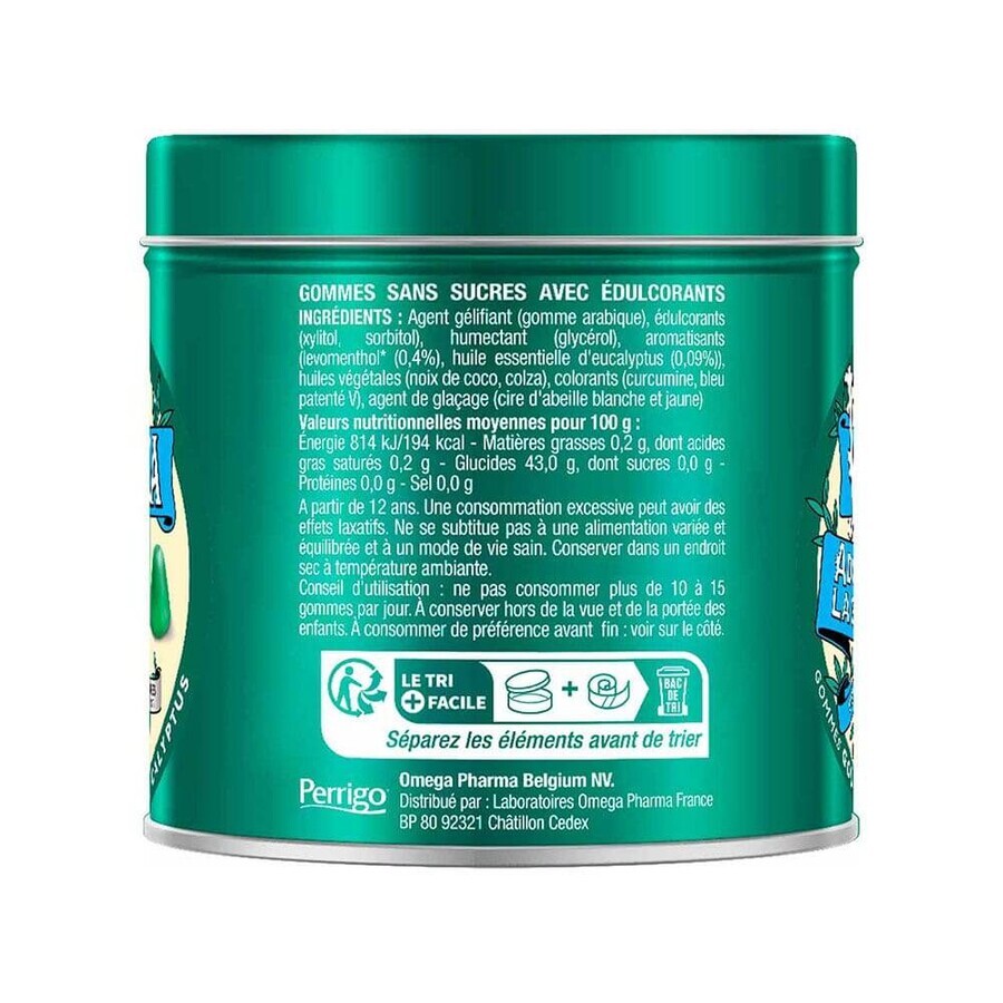 Valda sugar-free eucalyptus mint gum 140g