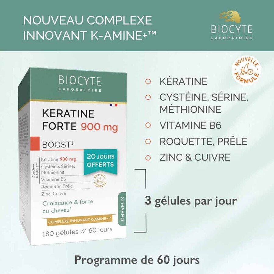 Biocyte Capelli Keratine Forte 900mg Boost 3x40 Capsule