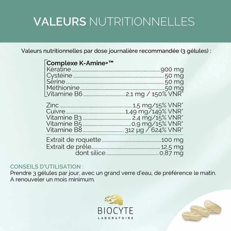 Biocyte Keratina Capilar Forte 900mg Boost 3x40 Cápsulas