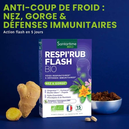 Santarome Flash Biografie van Ademhalingen Neus en Keel 15 tabletten