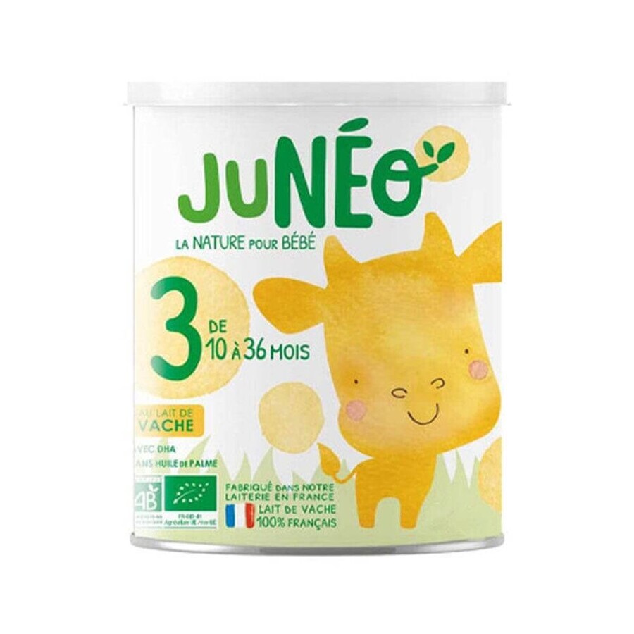 Juneo Latte di proseguimento 3 latte di mucca bio da 10 a 36 mesi 800g