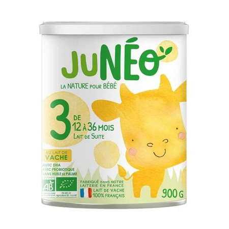Juneo Leche de continuación 3 leche de vaca ecológica de 10 a 36 meses 800g