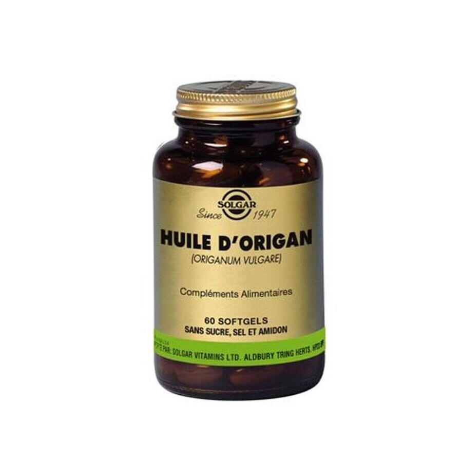 Solgar Aceite de Orégano 60 cápsulas Défenses Immunitaires Digestion 60 softgels