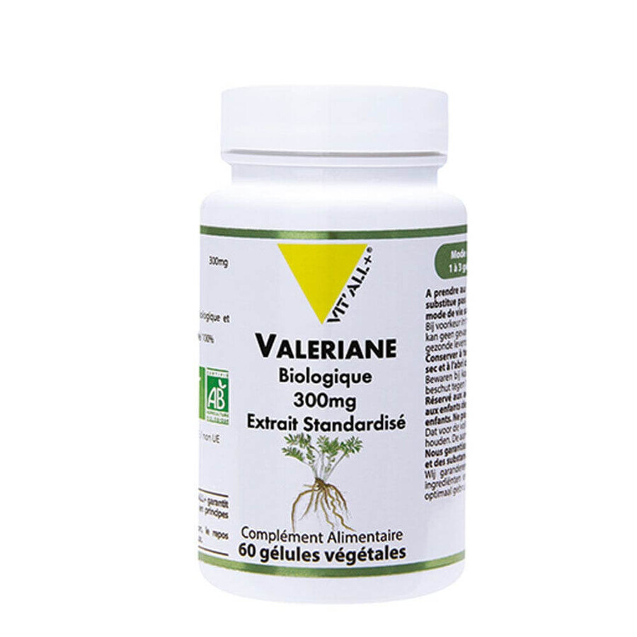 Vit'All+ Gestandaardiseerd organisch valeriaanextract 300 mg 60 capsules